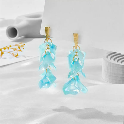 1 Pair Fashion Petal Arylic Women'S Drop Earrings