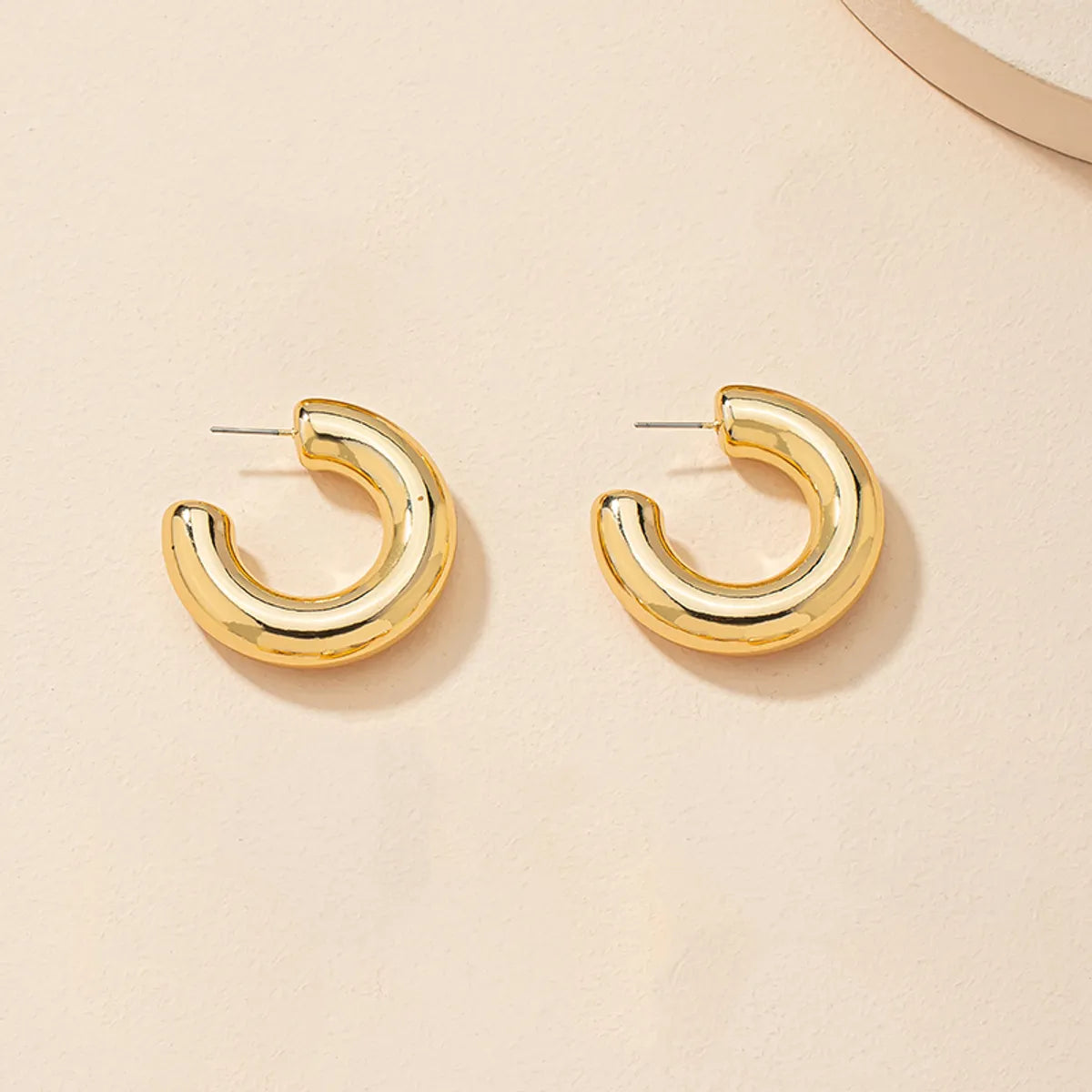 1 Pair Fashion Round Alloy Plating Alloy Women's Ear Studs