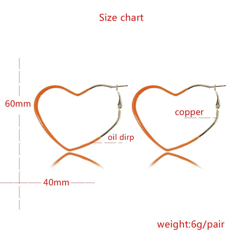 1 Pair Fashion Round Heart Shape Alloy Gold Plated Women'S Hoop Earrings