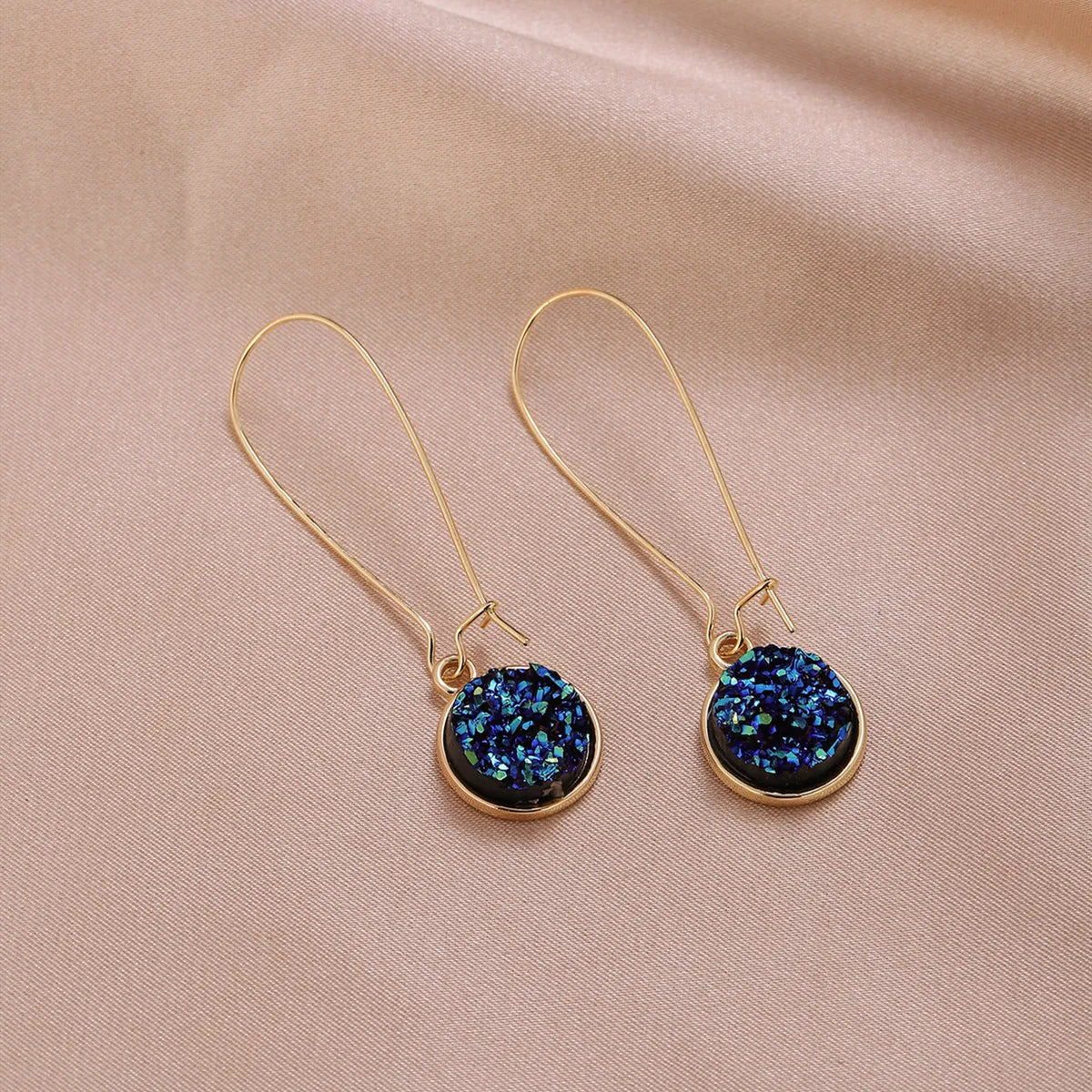 1 Pair Fashion Round Resin Handmade Women'S Earrings