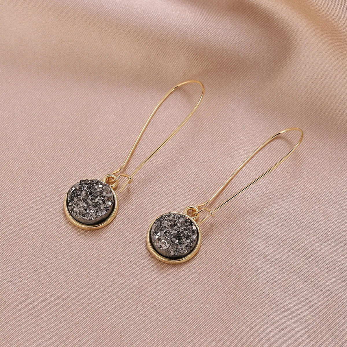 1 Pair Fashion Round Resin Handmade Women'S Earrings