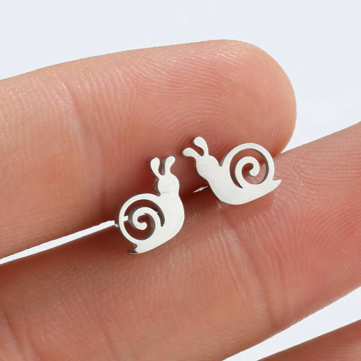 1 Pair Fashion Snails 304 Stainless Steel 18K Gold Plated Ear Studs