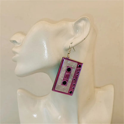 1 Pair Fashion Square Arylic Patchwork Women's Drop Earrings