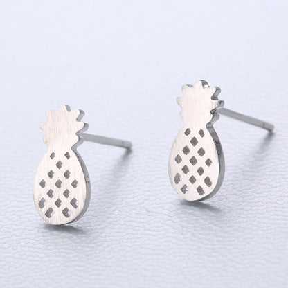 1 Pair Fashion Star Heart Shape Fish Tail Sterling Silver Plating Ear Studs