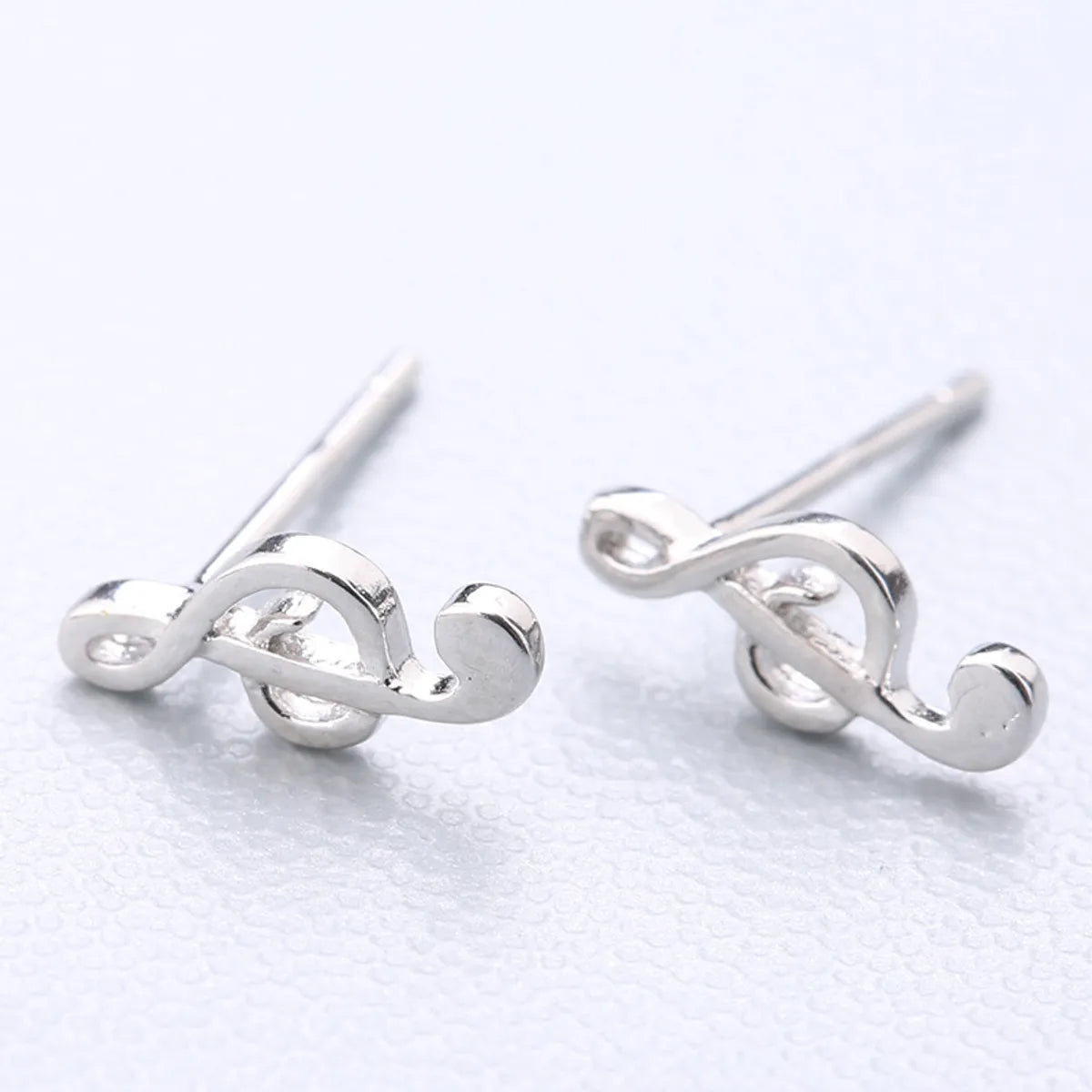 1 Pair Fashion Star Heart Shape Fish Tail Sterling Silver Plating Ear Studs