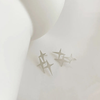 1 Pair Fashion Star Metal Plating Women's Ear Studs