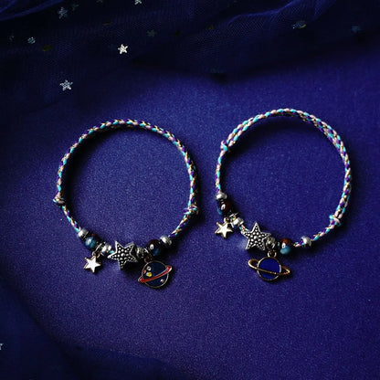 1 Pair Fashion Star Moon Alloy Handmade Unisex Bracelets