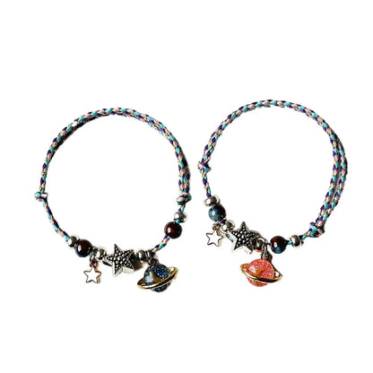 1 Pair Fashion Star Moon Alloy Handmade Unisex Bracelets