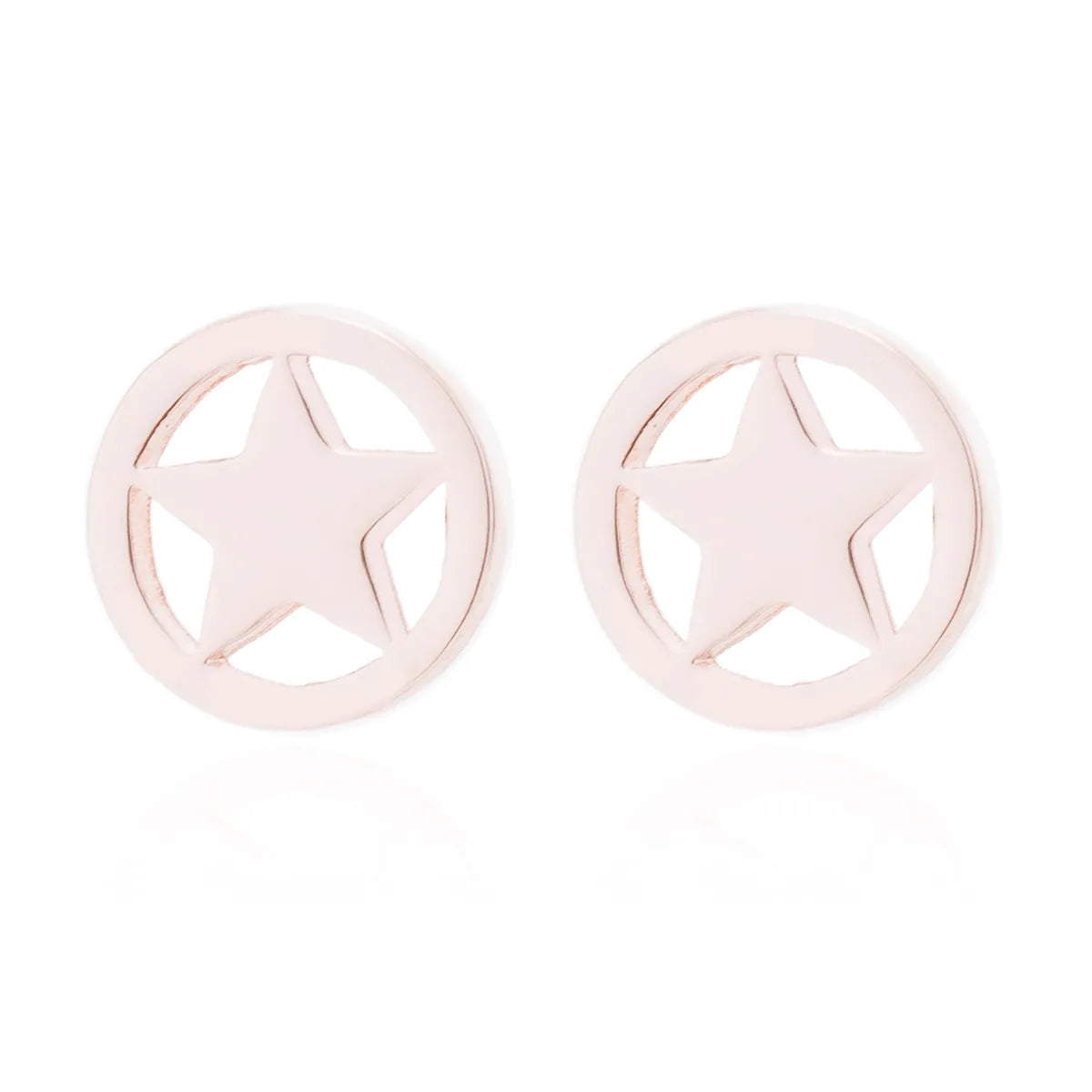 1 Pair Fashion Star Moon Plating 304 Stainless Steel 18K Gold Plated Ear Studs