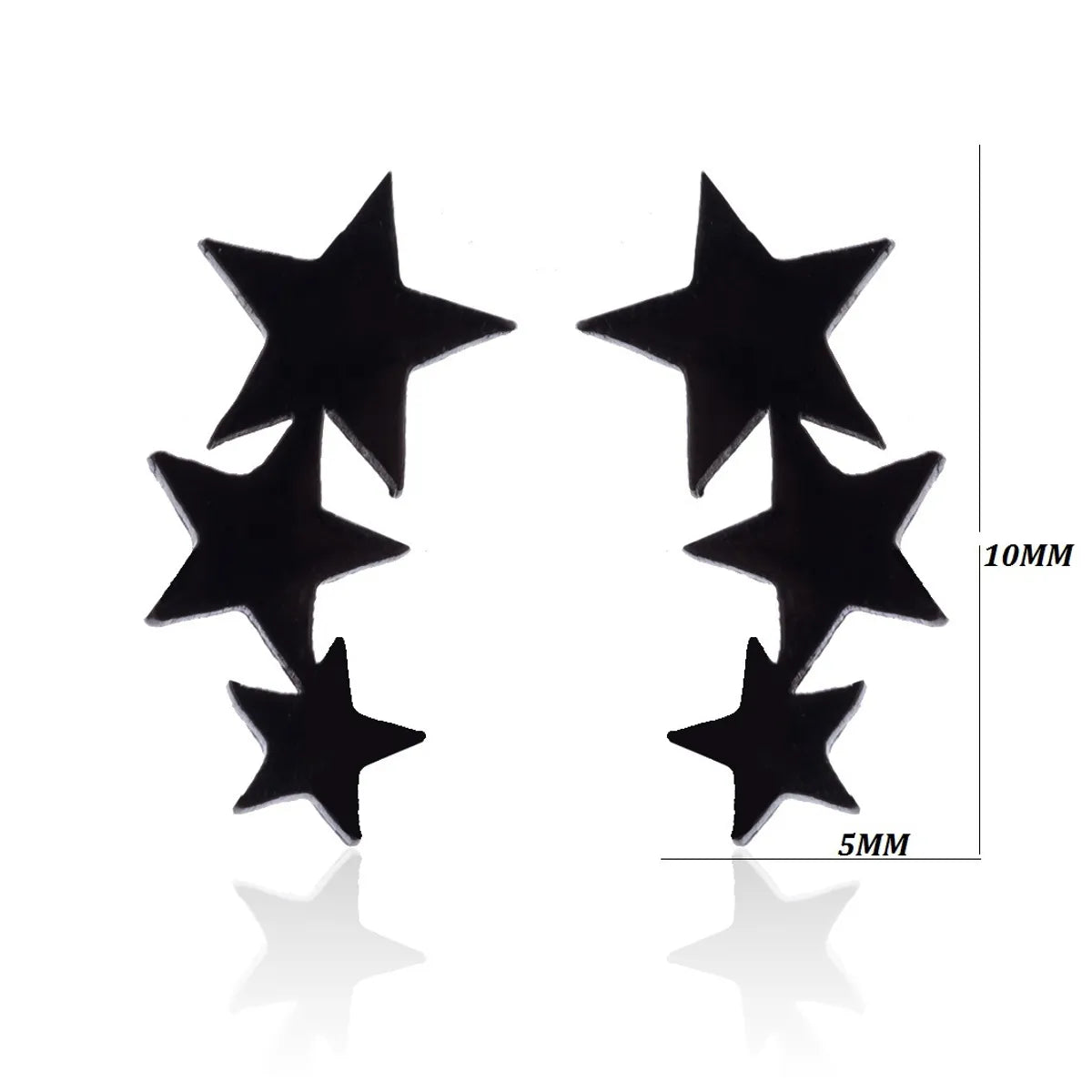 1 Pair Fashion Star Moon Plating 304 Stainless Steel 18K Gold Plated Ear Studs