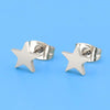 1 Pair Fashion Star Moon Plating 304 Stainless Steel 18K Gold Plated Ear Studs