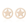 1 Pair Fashion Star Moon Plating 304 Stainless Steel 18K Gold Plated Ear Studs