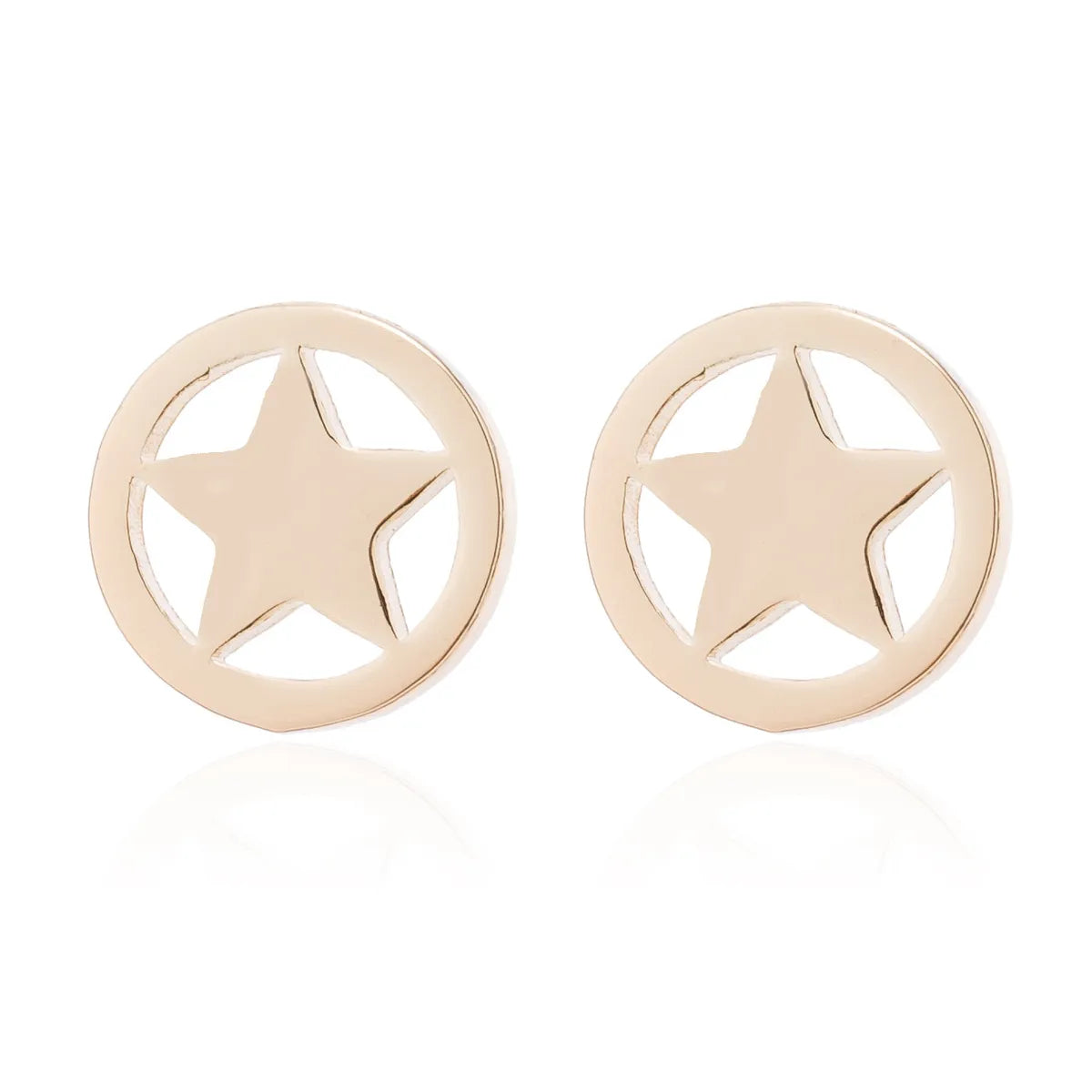 1 Pair Fashion Star Moon Plating 304 Stainless Steel 18K Gold Plated Ear Studs