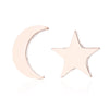 1 Pair Fashion Star Moon Plating 304 Stainless Steel 18K Gold Plated Ear Studs