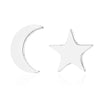 1 Pair Fashion Star Moon Plating 304 Stainless Steel 18K Gold Plated Ear Studs