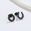 1 Pair Fashion Star Moon Wings Titanium Steel Asymmetrical Plating Hollow Out Ear Studs