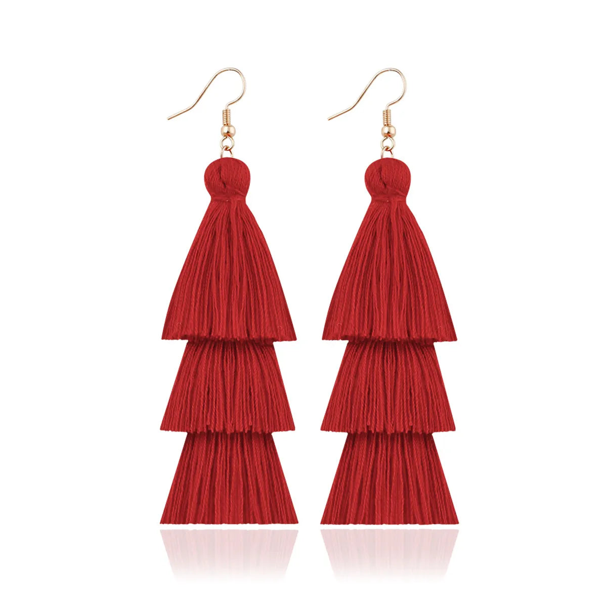 1 Pair Fashion Tassel Alloy Cotton Thread Handmade Women's Drop Earrings