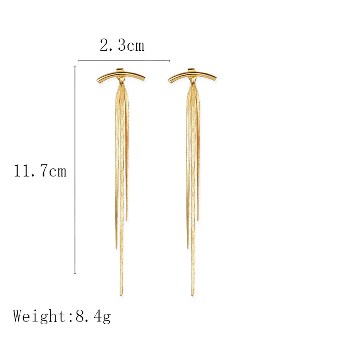 1 Pair Fashion Tassel Metal Plating Women's Drop Earrings