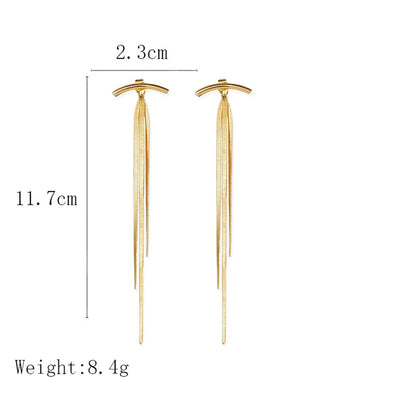 1 Pair Fashion Tassel Metal Plating Women's Drop Earrings