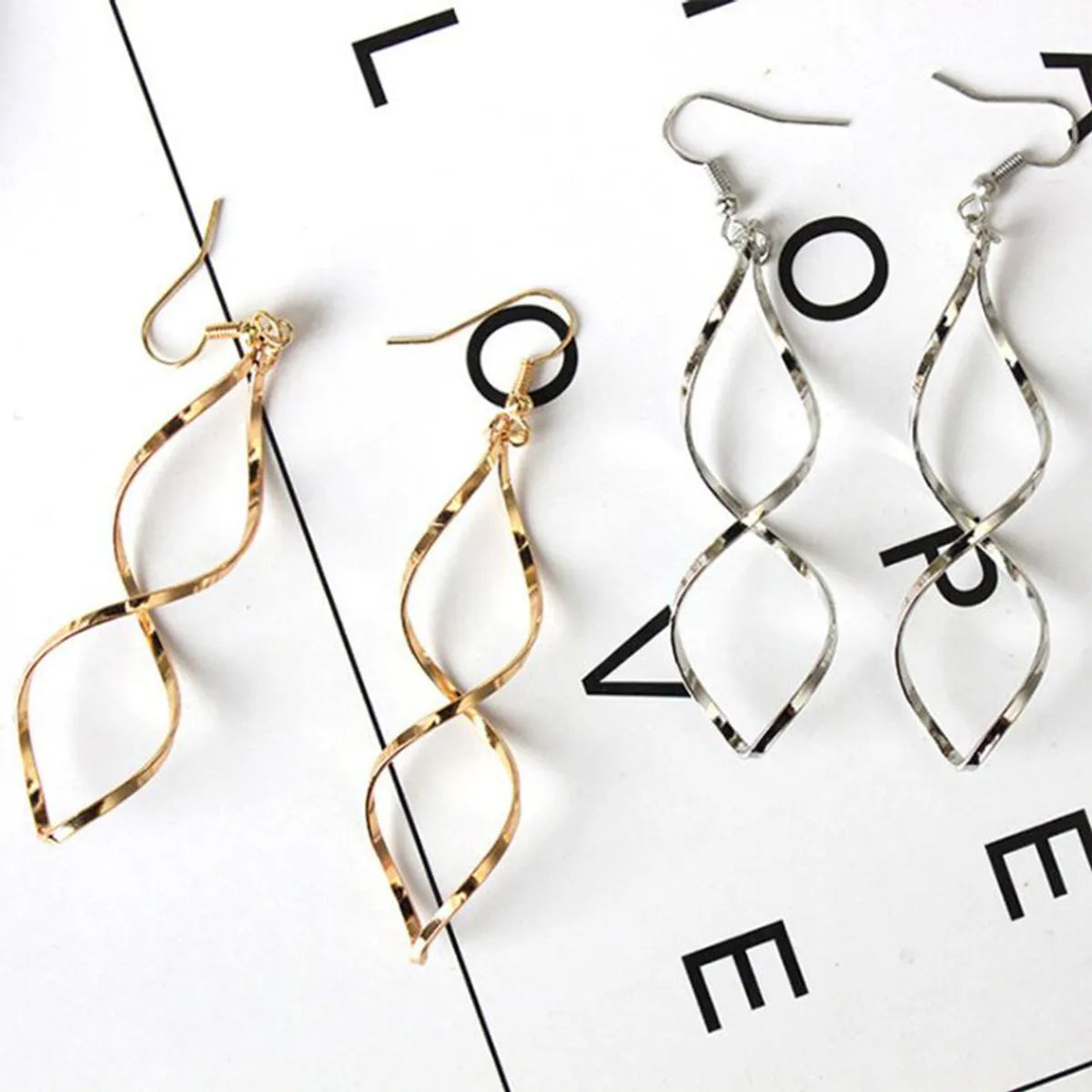 1 Pair Fashion The Answer Alloy Plating Women'S Drop Earrings