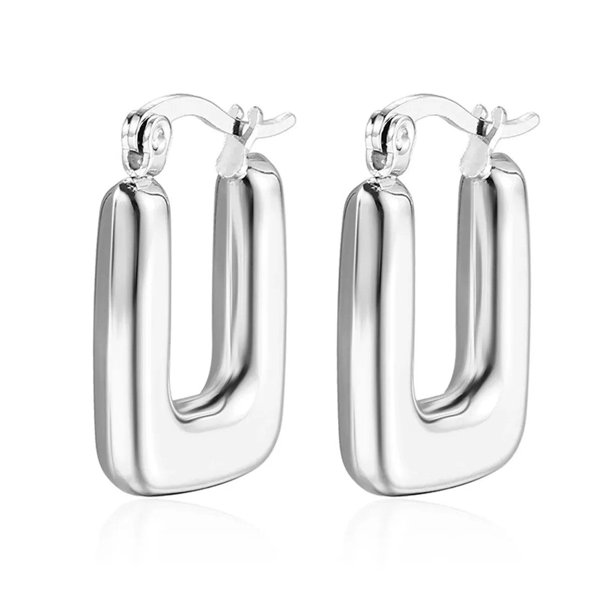 1 Pair Fashion U Shape Stainless Steel Plating Drop Earrings