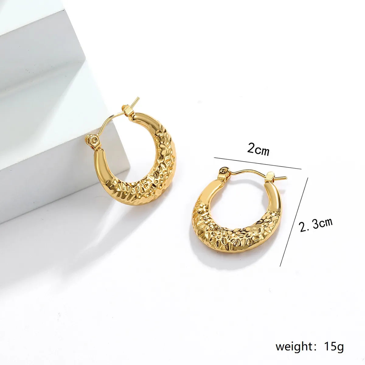 1 Pair Fashion U Shape Stainless Steel Plating Earrings