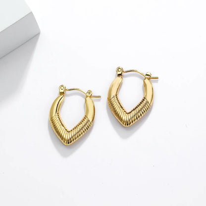 1 Pair Fashion U Shape Stainless Steel Plating Earrings