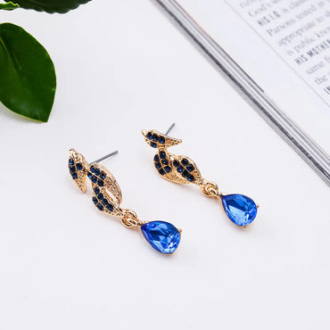 1 Pair Fashion Water Droplets Alloy Inlay Rhinestones Women's Earrings Ear Studs