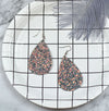 1 Pair Fashion Water Droplets Pu Leather Sequins Women'S Drop Earrings