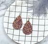 1 Pair Fashion Water Droplets Pu Leather Sequins Women'S Drop Earrings