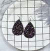 1 Pair Fashion Water Droplets Pu Leather Sequins Women'S Drop Earrings