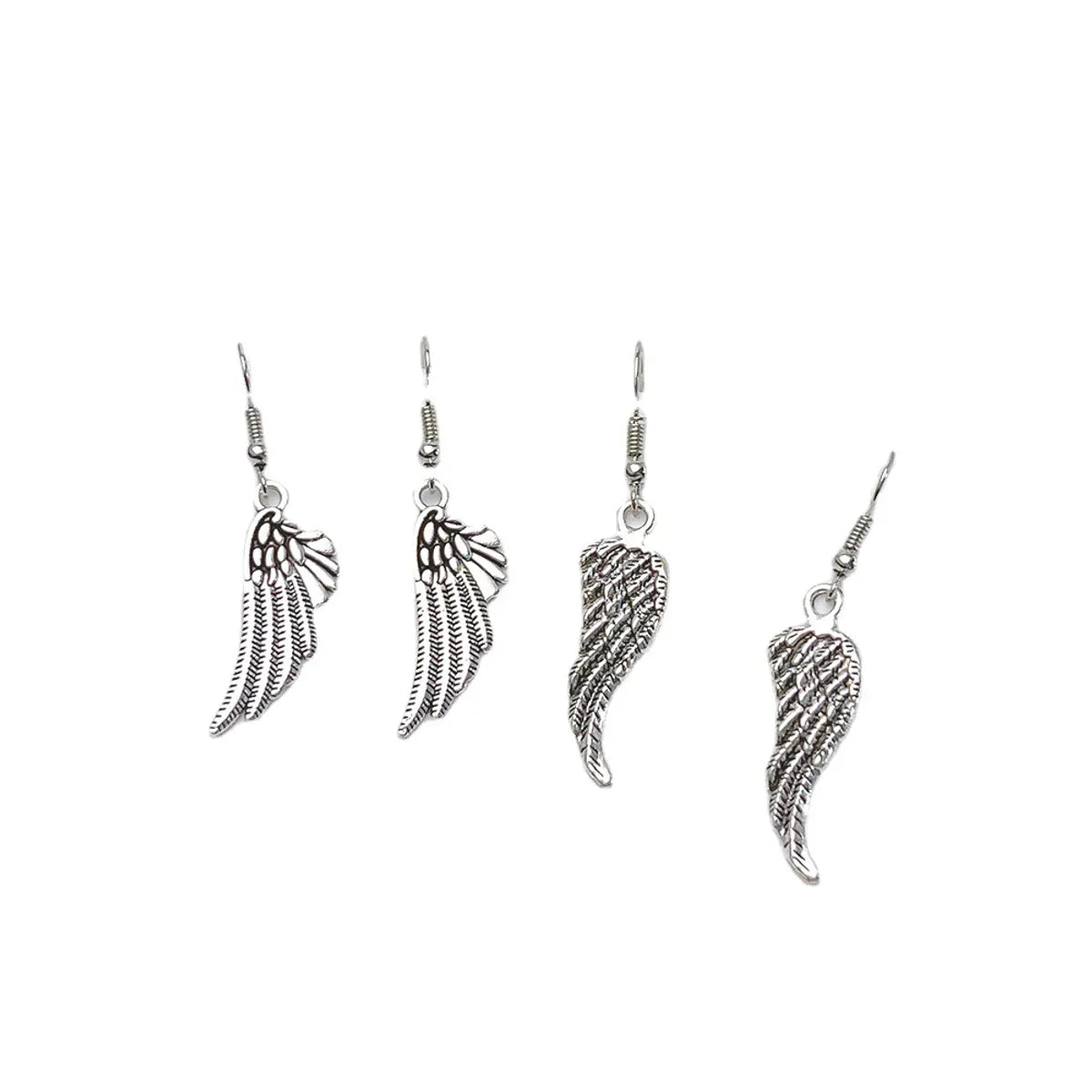 1 Pair Fashion Wings Metal Drop Earrings