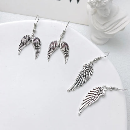 1 Pair Fashion Wings Metal Drop Earrings