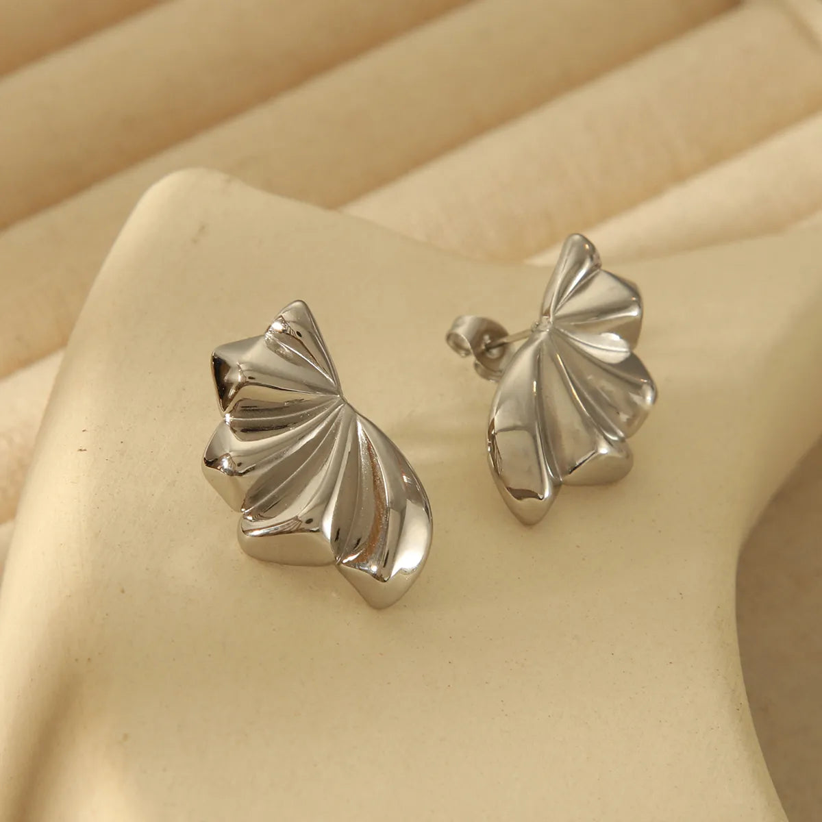 1 Pair French Style Classic Style Geometric Wings 304 Stainless Steel 18K Gold Plated Ear Studs