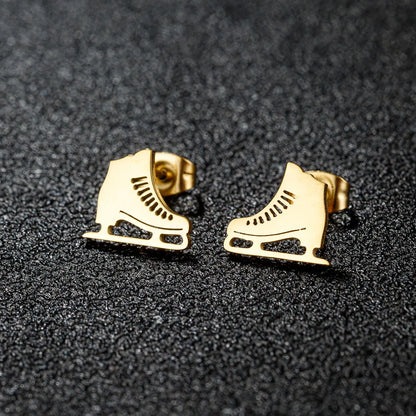 1 Pair French Style Modern Style Sweet Clouds Dolphin Skates Polishing Plating 304 Stainless Steel 18K Gold Plated Ear Studs