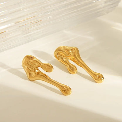 1 Pair French Style Simple Style Geometric 304 Stainless Steel 18K Gold Plated Ear Studs