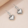 1 Pair French Style Simple Style Heart Shape Stainless Steel 18K Gold Plated Drop Earrings