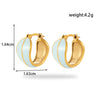 1 Pair French Style Simple Style Korean Style Round Plating Inlay 304 Stainless Steel Zircon Earrings