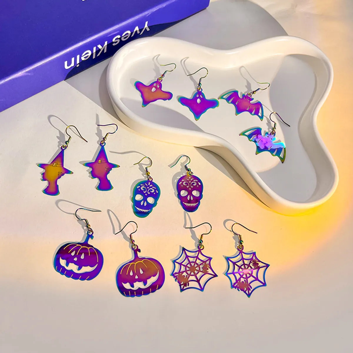 1 Pair Funny Bat Plating Stainless Steel Drop Earrings