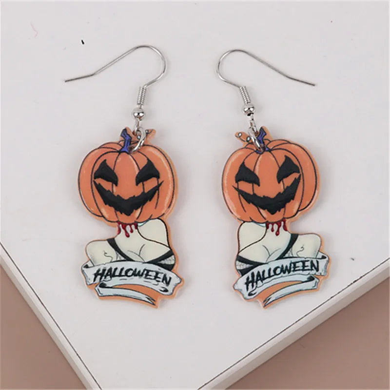 1 Pair Funny Cartoon Arylic Drop Earrings