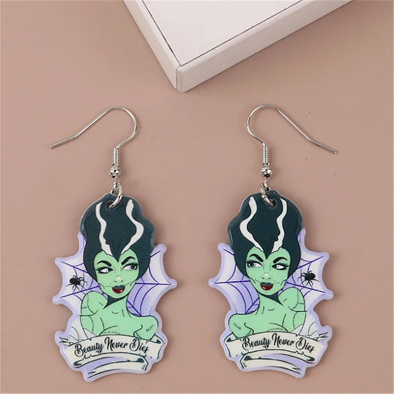 1 Pair Funny Cartoon Arylic Drop Earrings