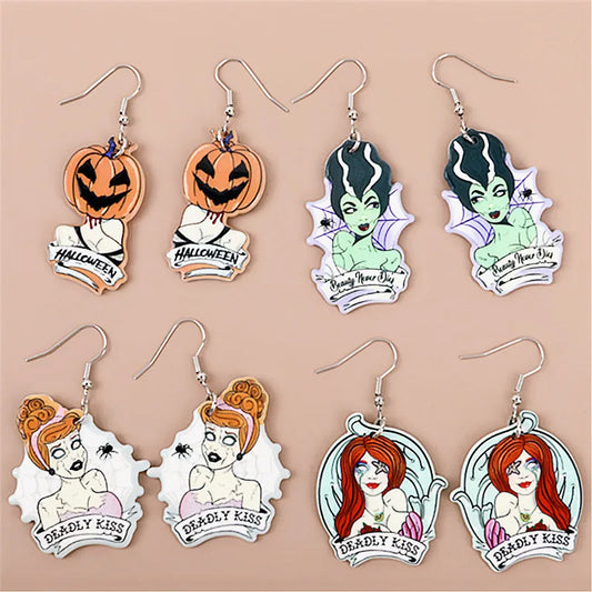 1 Pair Funny Cartoon Arylic Drop Earrings