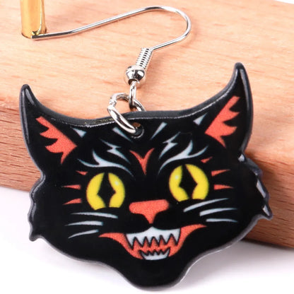 1 Pair Funny Cat Arylic Drop Earrings