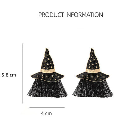 1 Pair Funny Classic Style Halloween Pattern Hat Tassel Enamel Plating Alloy Drop Earrings