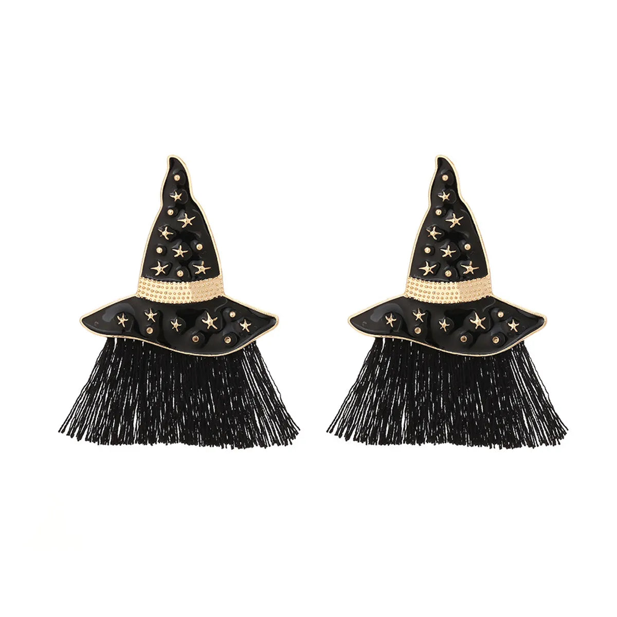 1 Pair Funny Classic Style Halloween Pattern Hat Tassel Enamel Plating Alloy Drop Earrings