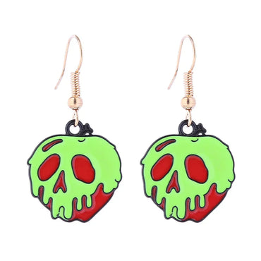 1 Pair Funny Cool Style Pumpkin Skull Ghost Enamel Alloy Drop Earrings