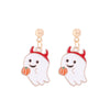 1 Pair Funny Cool Style Pumpkin Spider Web Ghost Enamel Zinc Alloy Drop Earrings