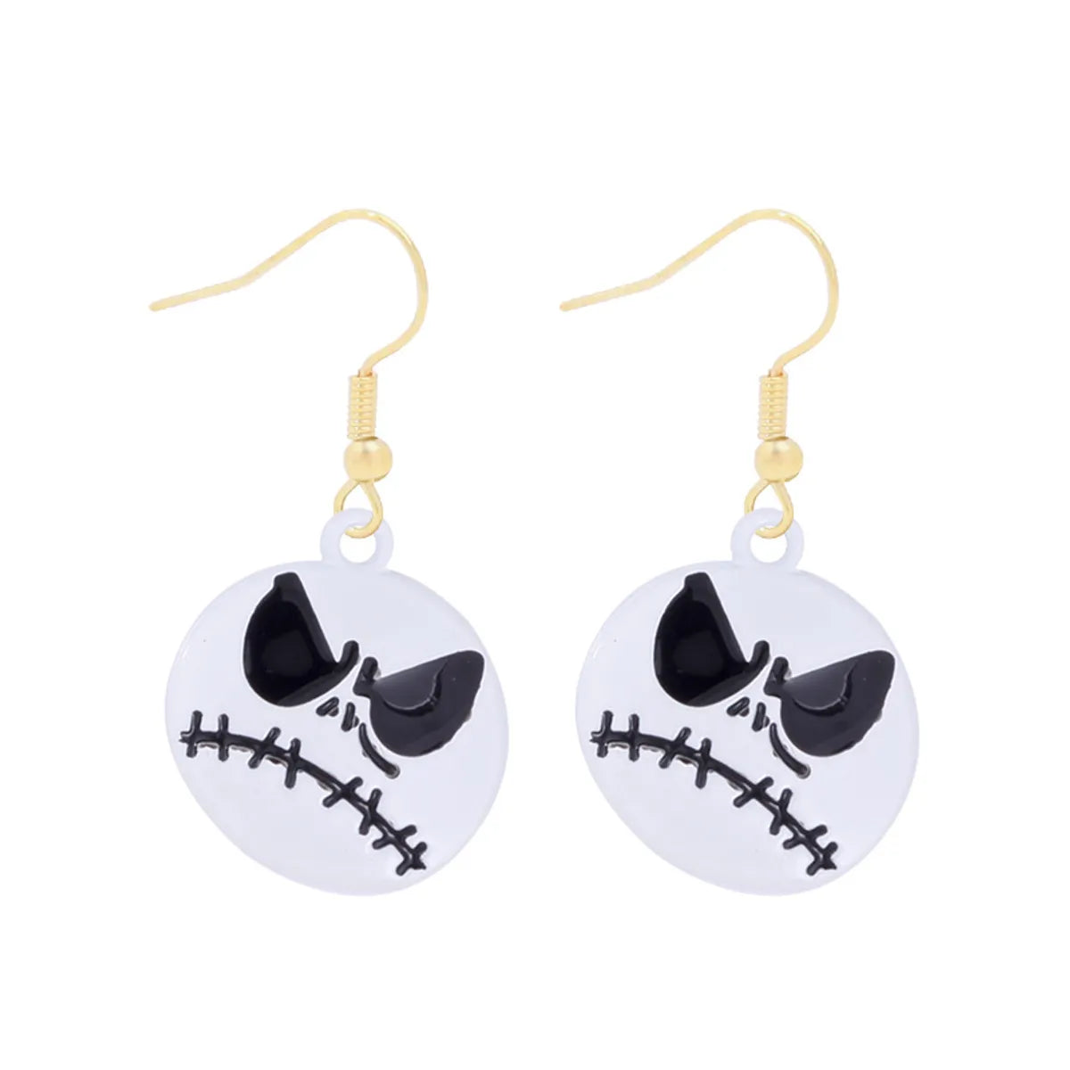 1 Pair Funny Cool Style Pumpkin Spider Web Ghost Enamel Zinc Alloy Drop Earrings