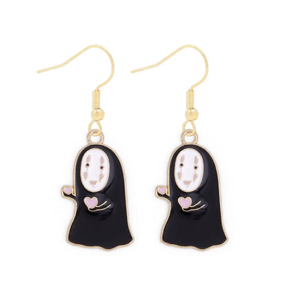 1 Pair Funny Cool Style Pumpkin Spider Web Ghost Enamel Zinc Alloy Drop Earrings