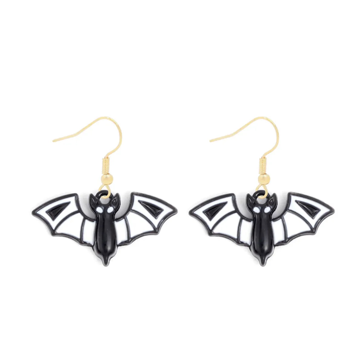 1 Pair Funny Cool Style Pumpkin Spider Web Ghost Enamel Zinc Alloy Drop Earrings